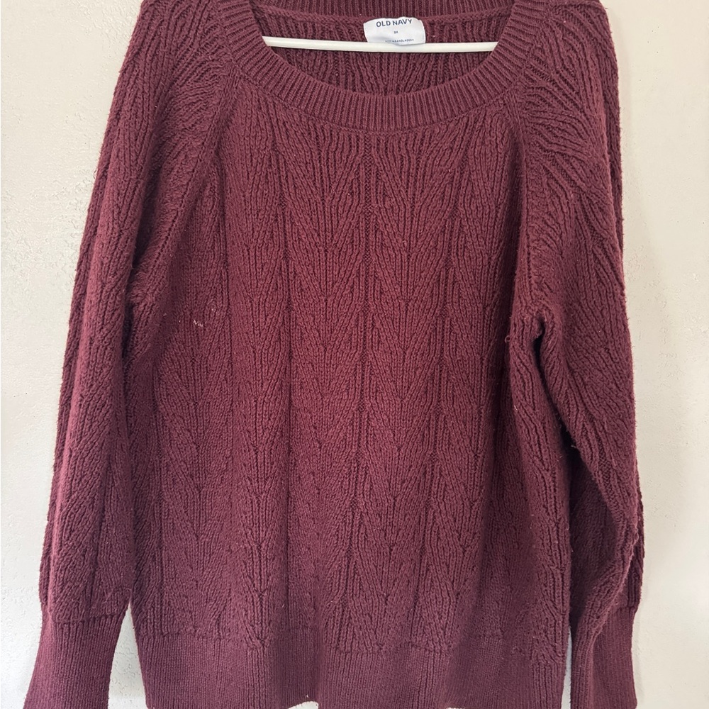 Old Navy Red Crew Neck Sweater